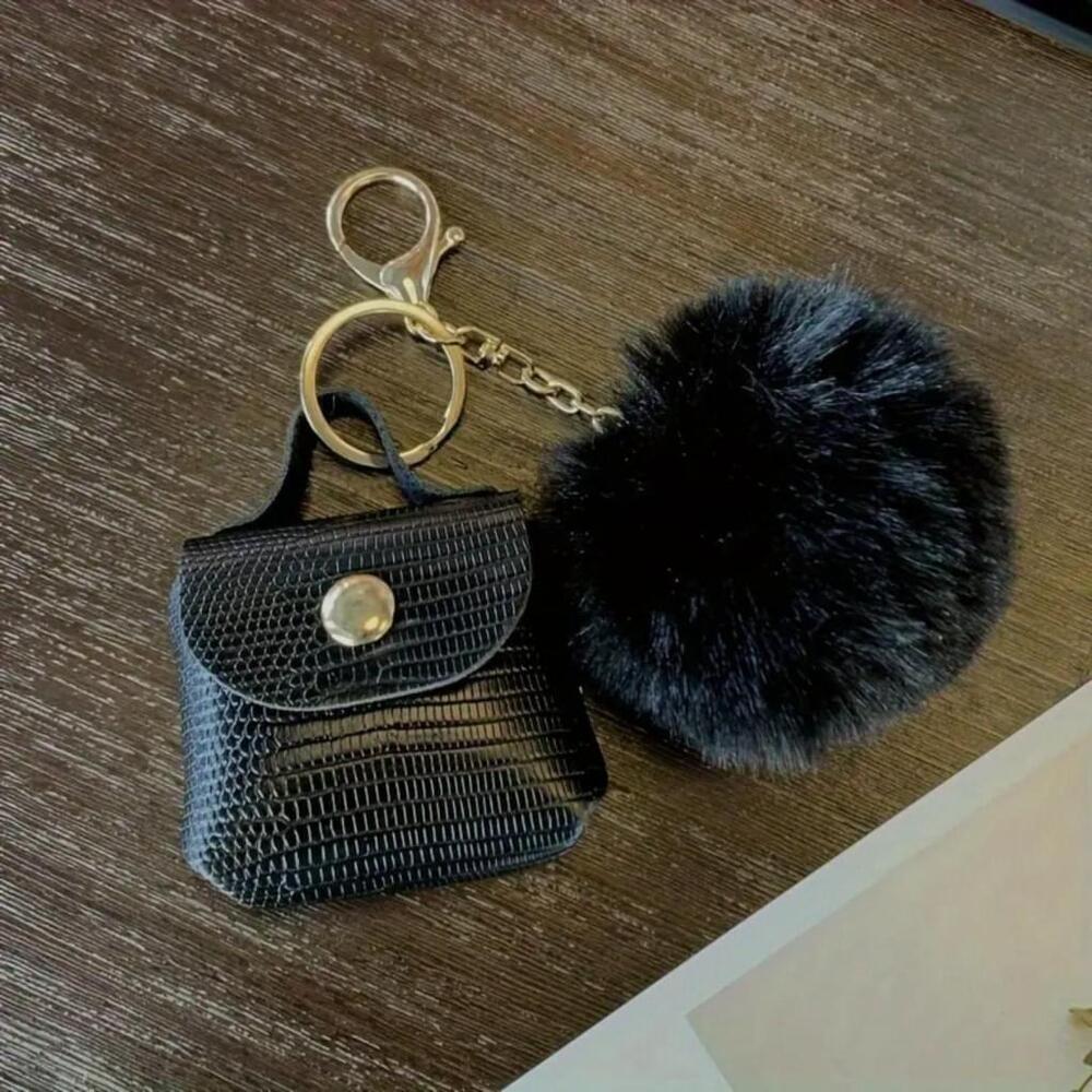 Bag Shaped Keychain In Black